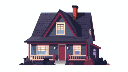 House. Vector illustration flat vector isolated on white