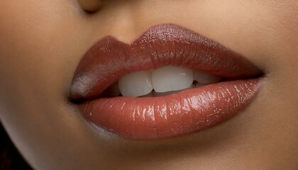 close up lips of woman