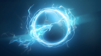 Naklejka premium Captivating Preternatural Plasma Sphere Illuminating Mystical Interstellar Energetic Phenomenon