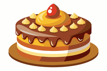 A cake on a white background