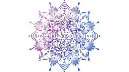 Indian Floral Mandala Pattern. Vector Henna Tattoo Sty