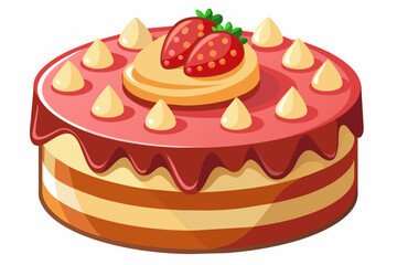 A cake on a white background