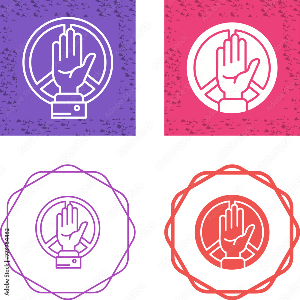 Wall mural peace vector icon