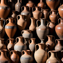 Fototapeta na wymiar earthenware pottery, ai-generatet