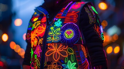 Colorful High-Visibility Vest with Vibrant Designs