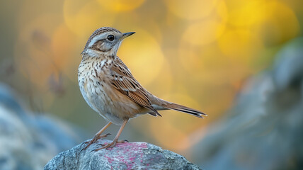Song of Spring: Nightingale and other birds in floral splendor, an enchanting artwork.