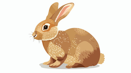 Rabbit flat vector isolated on white background  1