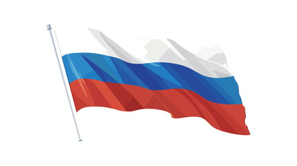 Russia flag. Simple vector Russia flag flat vector isolated