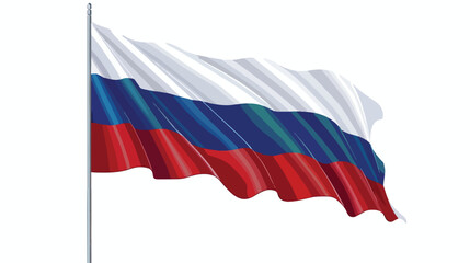 Russia flag. Simple vector Russia flag flat vector isolated