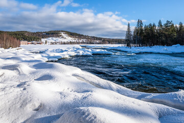 Storforsen is the name of large rapids at Piteälven in Norrbotten County in northern Sweden near...