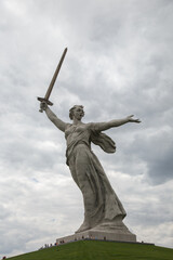 Statue of Motherland at the Mamayev Kurgan memorial in Volgograd, Russia.