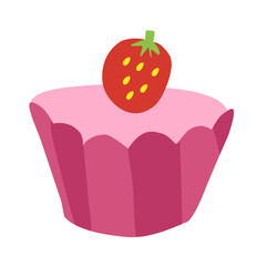 cute cupcakes vector illustration