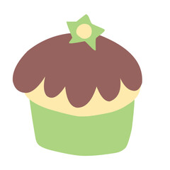 cute cupcakes vector illustration