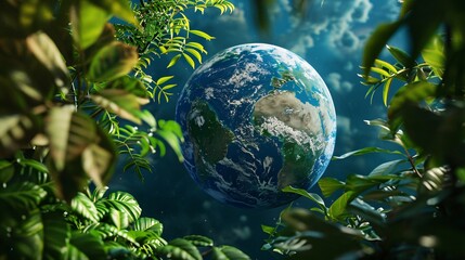 Obraz na płótnie Canvas World environment and earth day concept with globe