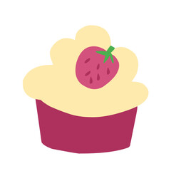 cute cupcakes vector illustration