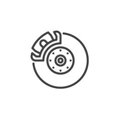 Car Brake Service line icon