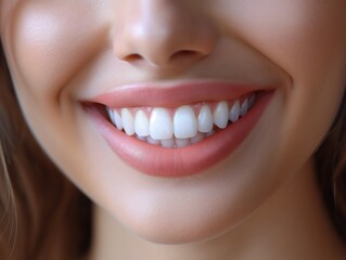 Close-up of a woman's smile, dentistry marketing and oral care educational content