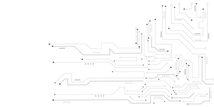  Vector Technology black circuit diagram concept. Abstract technology on white background. High-tech circuit board .