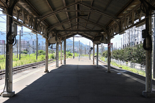 Station Platform in Mojiko Fukuoka Japan