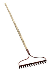3D Rendering Rake on White