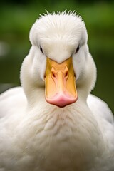 Close Up of Duck With Blurry Background