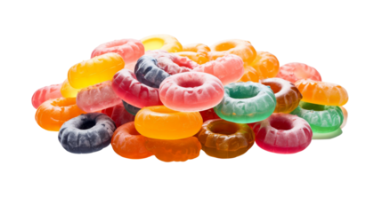 A stack of jelly donuts balances precariously, tempting viewers with their sugary allure