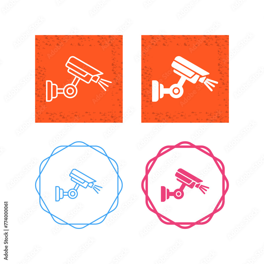 Canvas Prints security camera vector icon