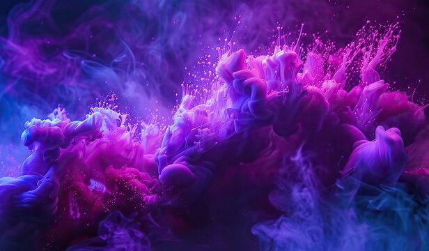A picturesque cloud of colorful smoke. The concept of abstract art.