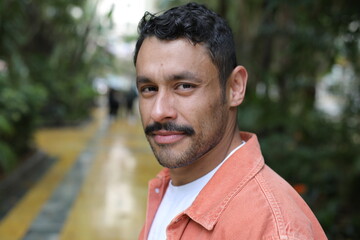 Handsome man with facial hair 