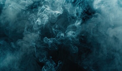 Mysterious smoke on a dark background. The concept of mystery and the unexplored.