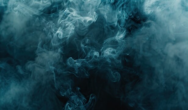 Mysterious smoke on a dark background. The concept of mystery and the unexplored.