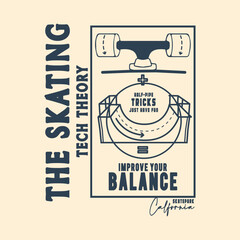 free vector skate t-shirt design. © MMONDAL