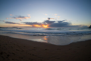 Beautiful sunrise at Dee Why Beach, Sydney, Australia.