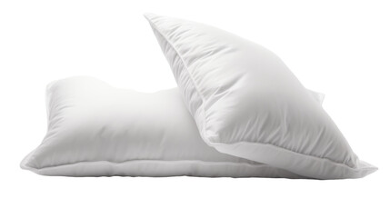 Two soft pillows gently nested atop each other, forming a cozy and comforting embrace