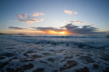 Beautiful sunrise at Dee Why Beach, Sydney, Australia.