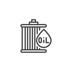 Car Oil Filter line icon