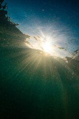Sunbeam as seen from underwater.