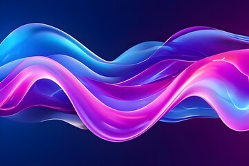 Abstract waves background, vibrant colors, flowing lines, modern design, digital art, dynamic pattern, fluid motion, contemporary backdrop.


