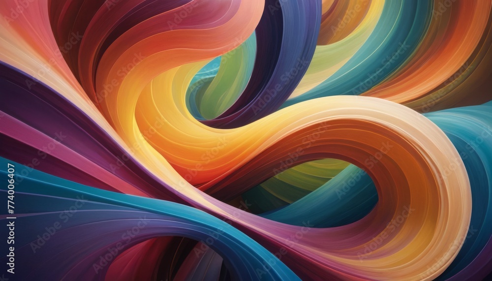 Poster surreal abstract art, with colors swirling in a smooth, flowing pattern, resembling a psychedelic ex