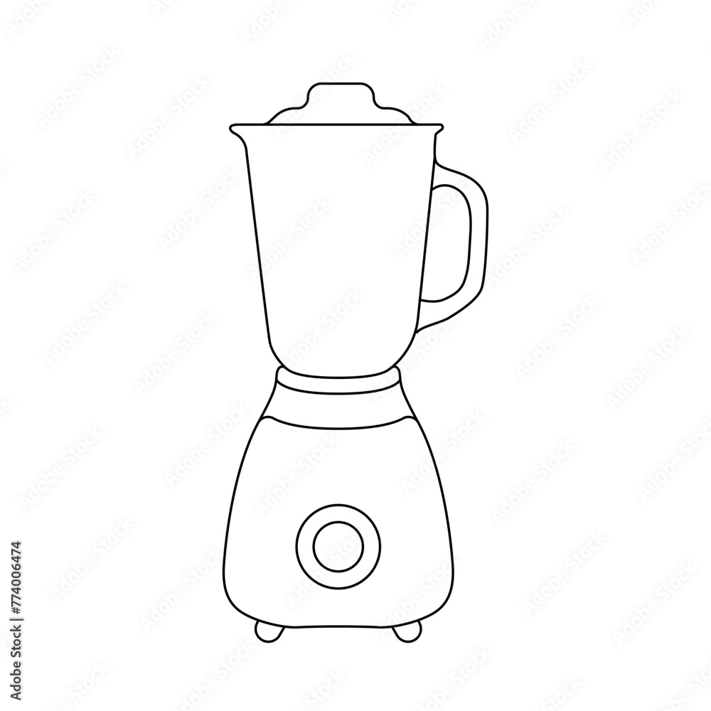 Poster blender vector icon. kitchen blender logo vector. blender outline linear icon. mixer concept icon. c