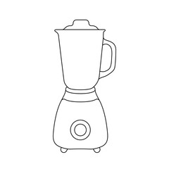 Blender vector icon. Kitchen blender logo vector. Blender outline linear icon. Mixer concept icon. Cocktails and mousses concept vector. Vector illustration.