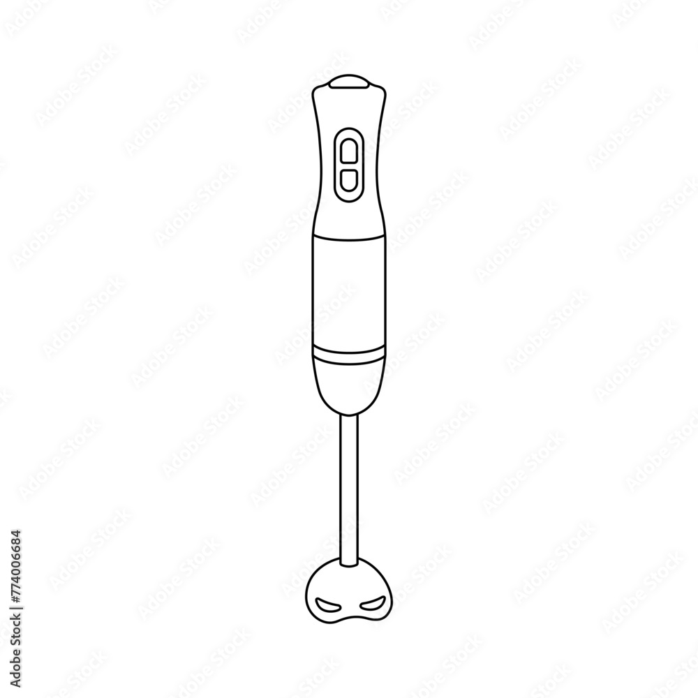 Poster blender vector icon. kitchen blender logo vector. blender outline linear icon. mixer concept icon. c