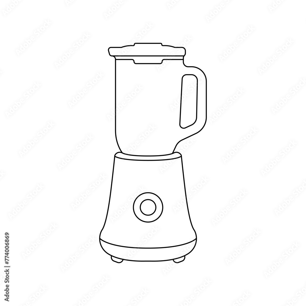 Poster blender vector icon. kitchen blender logo vector. blender outline linear icon. mixer concept icon. c