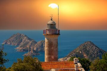 Gelidonya lighthouse Lycian Way in Antalya, Turkey.