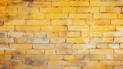 Cityscape Essence: Panoramic Yellow Colored Brick Wall Close-Up