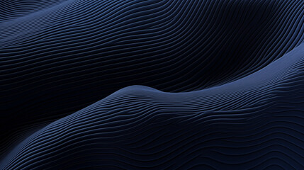 Flux, lignes et motifs en mouvement, couleurs bleu et noir. Vague, ondulation, texture. Fond pour conception et création graphique.