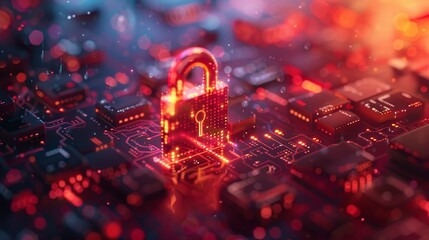 A vibrant lock and key mechanism securing digital information