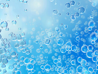 blue soda water splashing with bubbles close up 