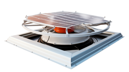 White roof adorned with a solar panel soaking up the suns energy