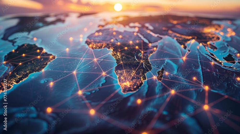Poster navigating a global network of intertwined possibilities